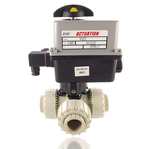 PP 3/2-Wege-Kugelhahn, elektrische Ausf&uuml;hrung